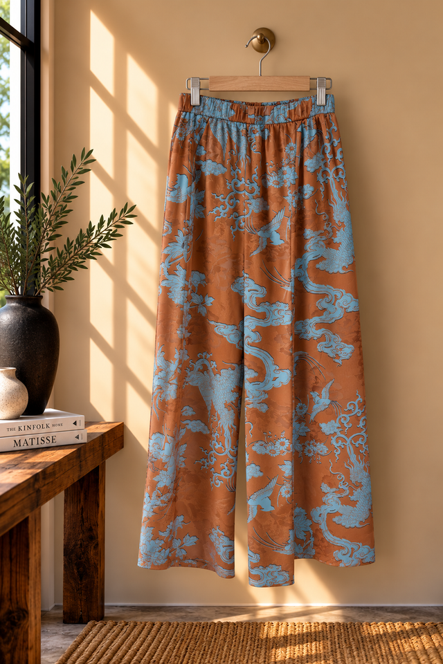 Conjunto Kimono Oriental con Plumas