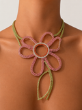 Collar Maxi Flor de Cristales
