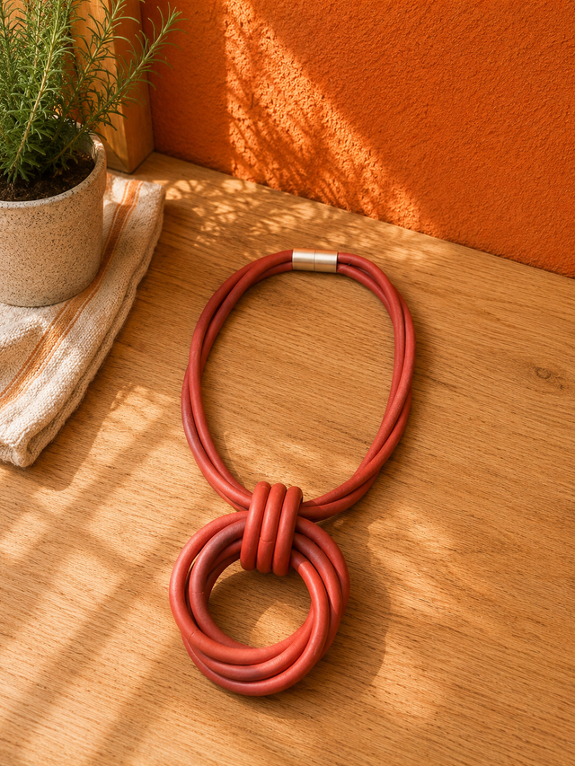 Collar Colgante caucho