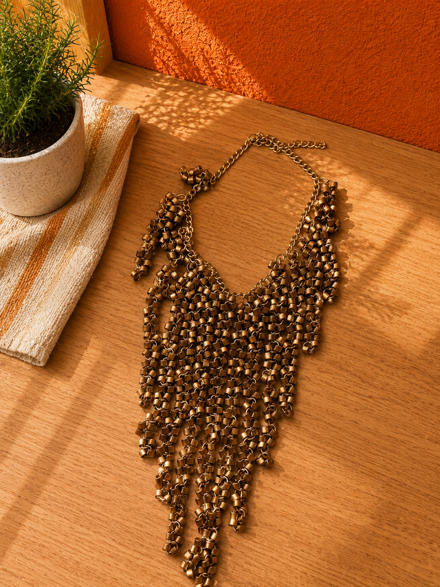Collar Cascada Madera
