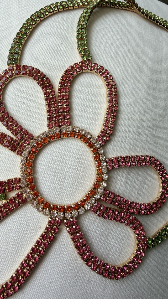 Collar Maxi Flor de Cristales