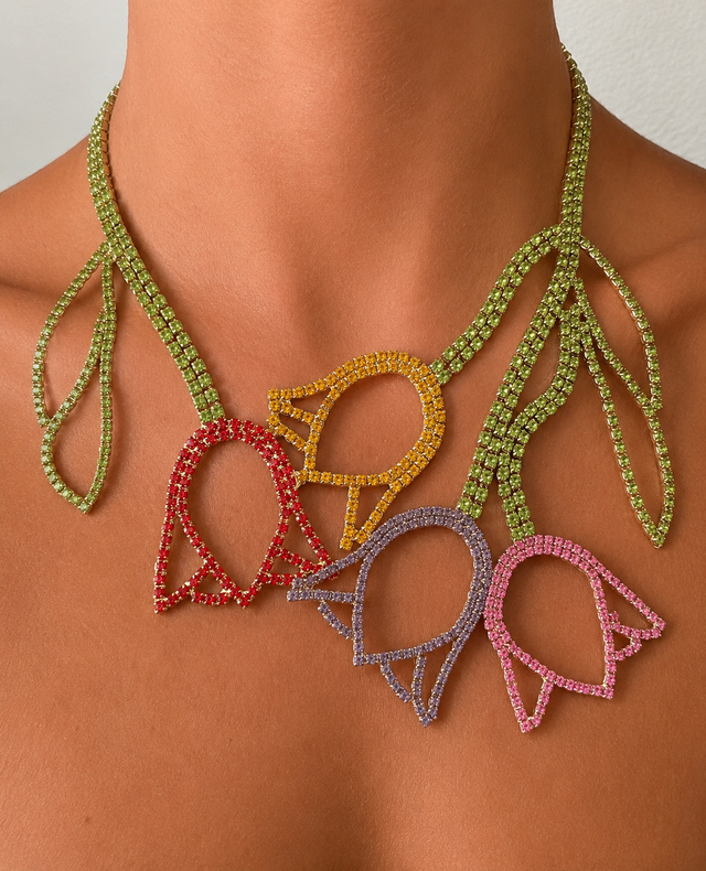 Collar maxi Tulipanes de Cristal