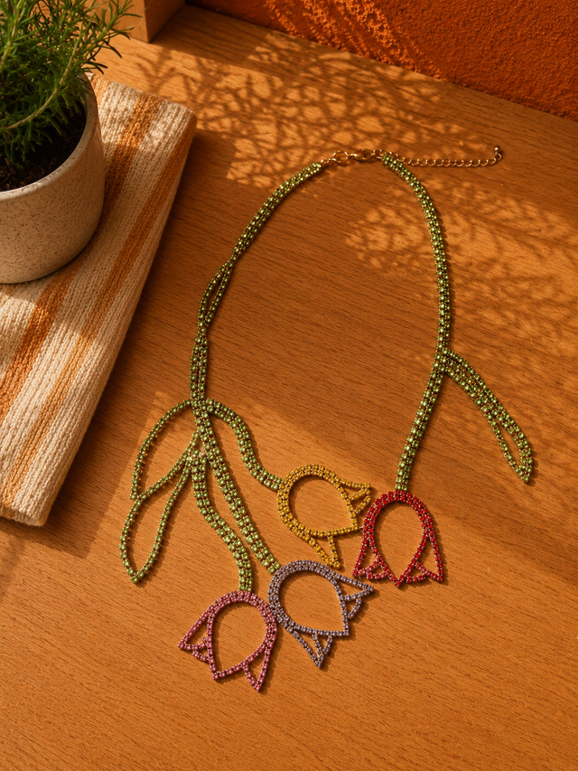 Collar maxi Tulipanes de Cristal