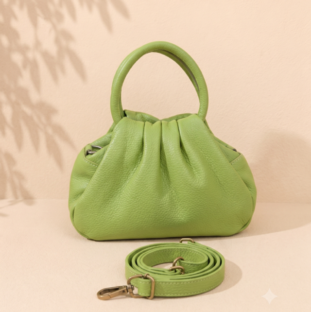 Bolso Piel Pistacho